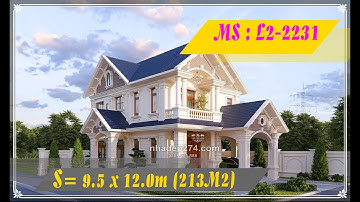 L2 - 2231 NGỠ NGÀNG TRƯỚC VẺ ĐẸP THU HÚT CỦA BIỆT THỰ 2 TẦNG TÂN CỔ ĐIỂN MÁI THÁI RẤT NỔI BẬT