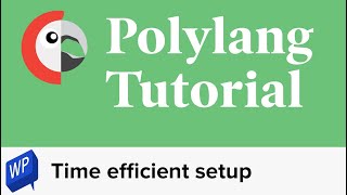 Polylang tutorial - Time efficient setup