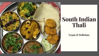 south indian thali at home I Vegan I Authentic I Delicious