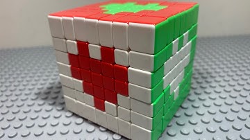 How to make the heart pattern on the 7x7 Rubik’s cube.