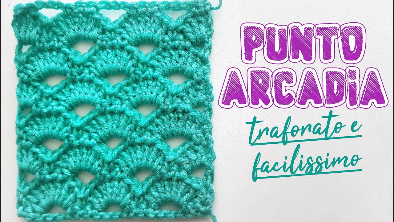 punti belli uncinetto - Punto Arcadia traforato - speciale copertine
