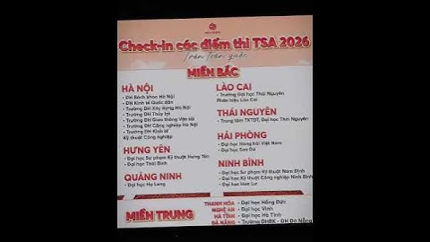 Danh sách các địa điểm thi TSA trên toàn quốc năm 2026 #tsa #hust #danhgiatuduy #2k8