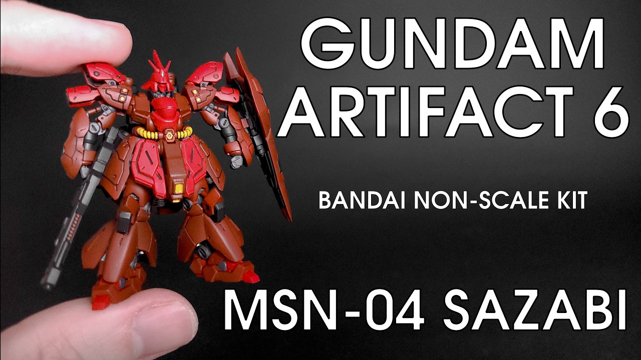 Mini gunpla! Gundam Artifact Sazabi || build and paint - YouTube
