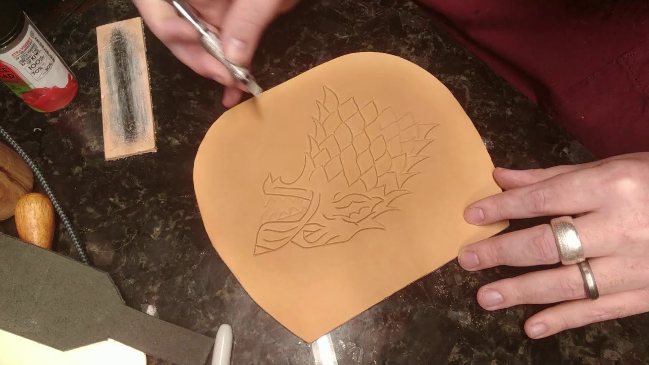 Carving Dire Wolf House Stark Sigil