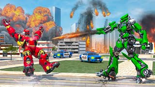 Robot Hulk Helicopter Game: Flying Car 3D Game || The Hulk Fight With Big Robot, Android HD Gameplay screenshot 5