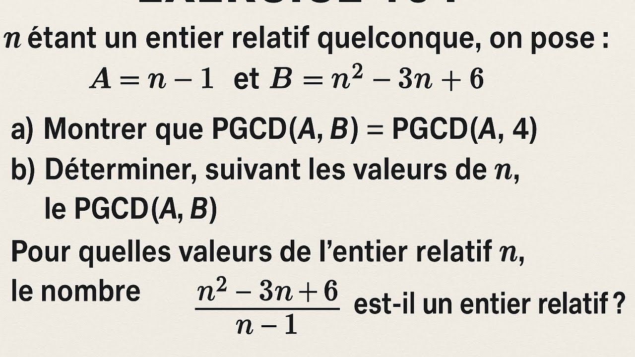 EXERCICE ARITHMÉTIQUE 