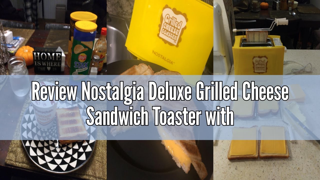 Review Nostalgia Deluxe Grilled Cheese Sandwich Toaster with Easy-Clean Toasting Baskets - Adjustabl