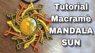 Mandala Sun Cabochon macramè tutorial