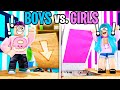 Can We Beat The GIRLS vs BOYS BUILD CHALLENGE In Roblox ADOPT ME?! (CRAZY 10 MINUTE BUILD!)