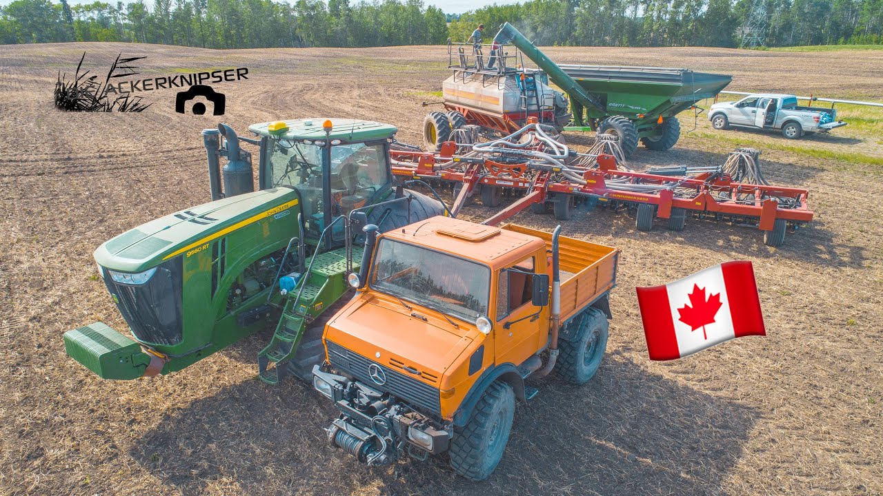 Seeding Canada 18 Heupel Farm John Deere 9560rt Sunflower 9930 Quadtrac Fendt Unimog Youtube