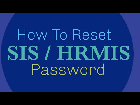 How to reset SIS/HRMS Password