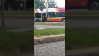 Guy Has A Shootout With Cops From An Evacuated Bus In Maryland!