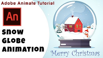 Merry Christmas Animation Tutorial, Snow Globe Animation in Adobe  Animate, Snowfall Animation
