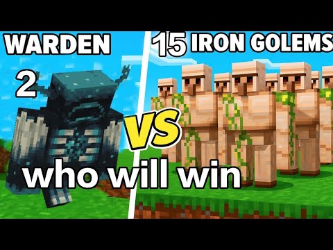 Jail me band 2 warden aor 15 golem kaun jeetega comment me batao #gameplay #gaming #minecraft