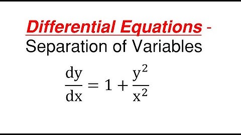 A Difficult Solution. How to Solve Differential Equations – Separation of Variables Part 4