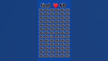 Try to find this number within 5 second 👉 60 #shortsvideo #shorts