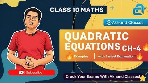 Struggling with Quadratic Equations?  Watch This! | Class 10 Maths Chapter 4 Examples