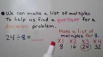 4th Grade Math 4.1, Estimate Quotients Using Multiples