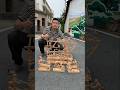 Tiny Wooden Workers Running a Whole Factory 🪵⚙️#WoodArt #Handmade #Skill