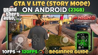 GTA 5 Lighter (23GB) Story Mode on Android 😱 | GameHub 6.0.4 Full Setup + Smooth Gameplay