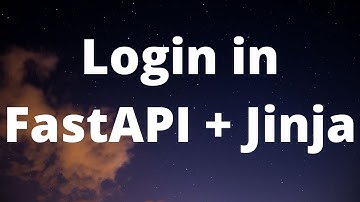 Login in FastAPI + Jinja Demo with code