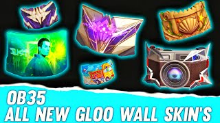 All New Gloo Wall Skin's #ob35update || Garena Free Fire #vishalfreefire #freefire