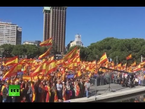 Manifestación en Madrid a favor de la unidad de España