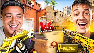 Um RADIANTE no VALORANT vs GLOBAL no CS2 — Quem ganha? 