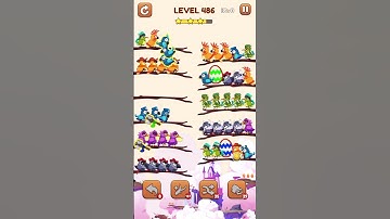 Bird Sort 2: Color Puzzle Level 486 #games #gaming #gameplay