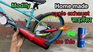 cycle modified at home exhaust system making at home
