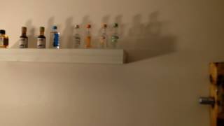 Floating Shelf & Wine Holder FLOATING SHELF AND WINE HOLDER.