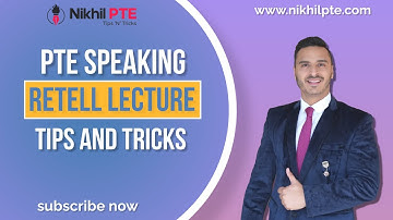 PTE SPEAKING - RETELL LECTURE || TIPS AND TRICKS BY NIKHIL || PTE BY NIKHIL || #nikhilpte
