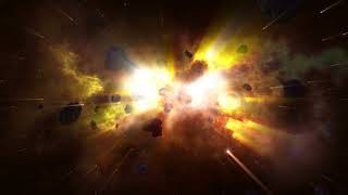 Flying Through an Asteroid Field After Planet Explosion Motion Graphics