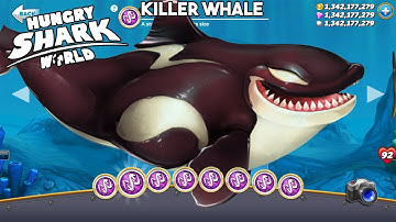 Hungry Shark World - Killer Whale #24 Unlocked - All 33 Sharks Unlocked - Android / IOS Gameplay