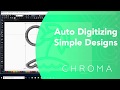 Auto digitizing a simple design or logo inspire plus luxe  chroma digitizing software