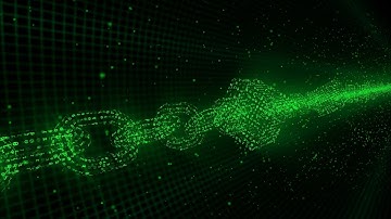 Blockchain Network Security Concept Binary Particle Wide Angle Shot 4K UHD 60fps 1 Hour Video Loop