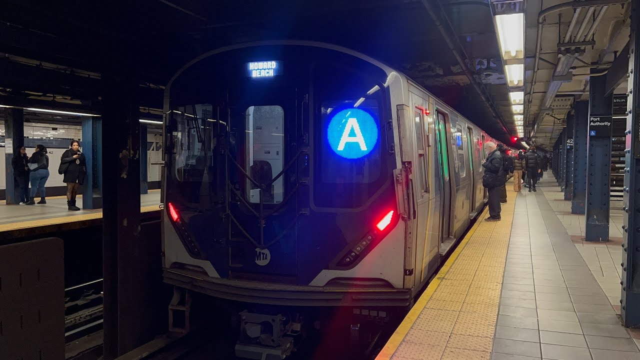MTA New York City Subway Howard Beach Bound Kawasaki R211A (A) Express ...