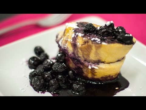 Blueberry Stuffed French Toast with Blueberry Syrup