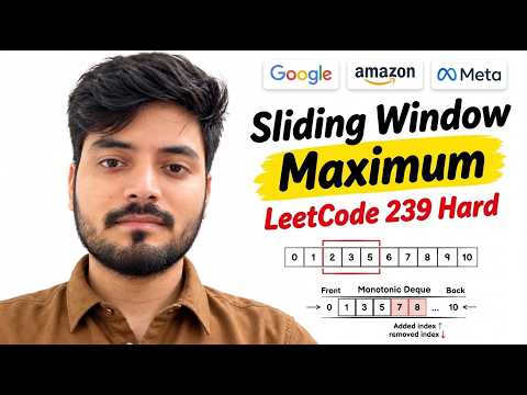 Sliding Window Maximum (LeetCode 239 Hard): The Monotonic Deque Pattern for Google & Amazon