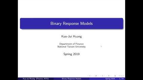 Binary Response Models