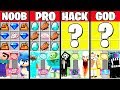 Minecraft Battle: BRAIN SWAP CRAFTING CHALLENGE - NOOB vs PRO vs HACKER vs GOD ~ Funny Animation