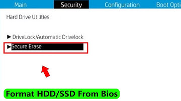 How to erase and format entire hard drive from bios