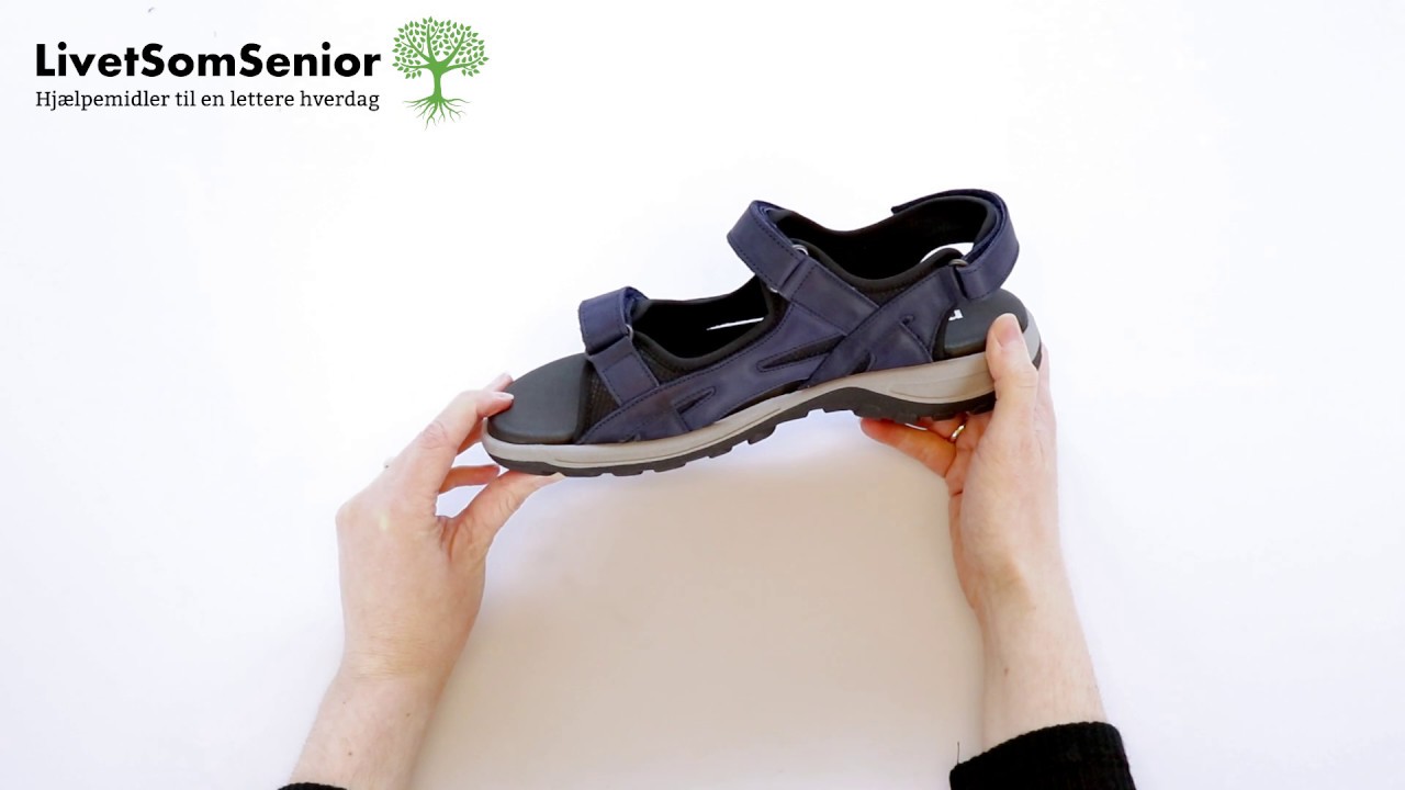 New Feet damesandal i blåt skind (191-28-340)