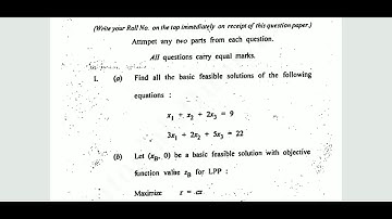 Linear Programming and Theory of Games, B.Sc. (Hons) Mathematics DSE-4, Previous Question paper 2019