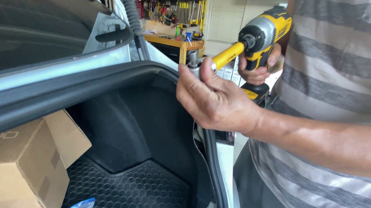 How to remove Tesla Model 3 bumper to run power liftgate struts wire