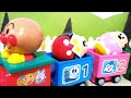 アンパンマン おもちゃアニメ たまご キッズが大好きのりもの SLマン列車が運んで来るよ！ 何が出るかな？ ぽぽたん