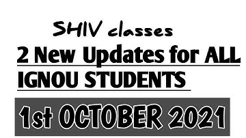 2 New updates for ALL IGNOU STUDENTS @SHIVclasseseconomics