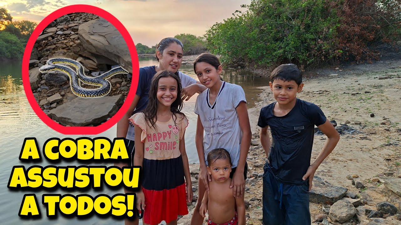 Encontramos uma Cobra Gigante no Rio 🐍😱 | O Maior Susto das Crianças