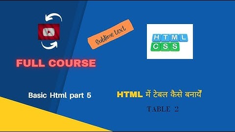 How to set Html Column size | Html Row height | Table Row Column part 5
