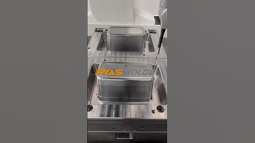 Food container mould is checking the size on CMM machine